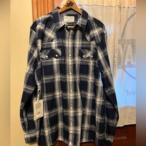 Cody James Authentic Western Apparel Men's 2XL LS Pearl Snap Shirt